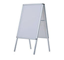 Espositore Pubblicitario Bifacciale a Cavalletto Pieghevole in PVC Bianco 64x8x121 cm 
