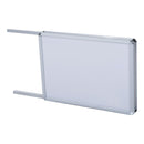 Espositore Pubblicitario Bifacciale a Cavalletto Pieghevole in PVC Bianco 64x8x121 cm 