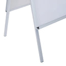 Espositore Pubblicitario Bifacciale a Cavalletto Pieghevole in PVC Bianco 64x8x121 cm 