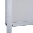 Espositore Pubblicitario Bifacciale a Cavalletto Pieghevole in PVC Bianco 64x8x121 cm 