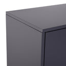 Armadio Archivio a 3 Ripiani in Metallo Nero 65x36x105 cm 