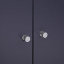 Armadio Archivio a 3 Ripiani in Metallo Nero 65x36x105 cm 