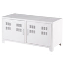 Armadietto in Acciaio con 2 Ante Bianco 100x40x48,5 cm 