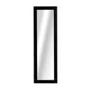 Armadio Portagioielli da Parete con Specchio in Legno MDF Nero 37x9.5x121 cm 