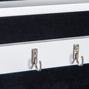 Specchiera Armadio Portagioielli da Parete in Legno MDF Bianco 37x9.5x112 cm 