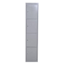 Armadietto Portadocumenti 4 Ripiani con Chiusura di Sicurezza in Acciaio Grigio 38x46x180 cm 