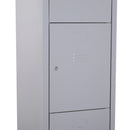 Armadietto Portadocumenti 4 Ripiani con Chiusura di Sicurezza in Acciaio Grigio 38x46x180 cm 