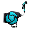 Avvolgitubo da Giardino Automatico Fissaggio a Parete Orientabile con Tubo da 10m 29,5x16,5x33 cm 