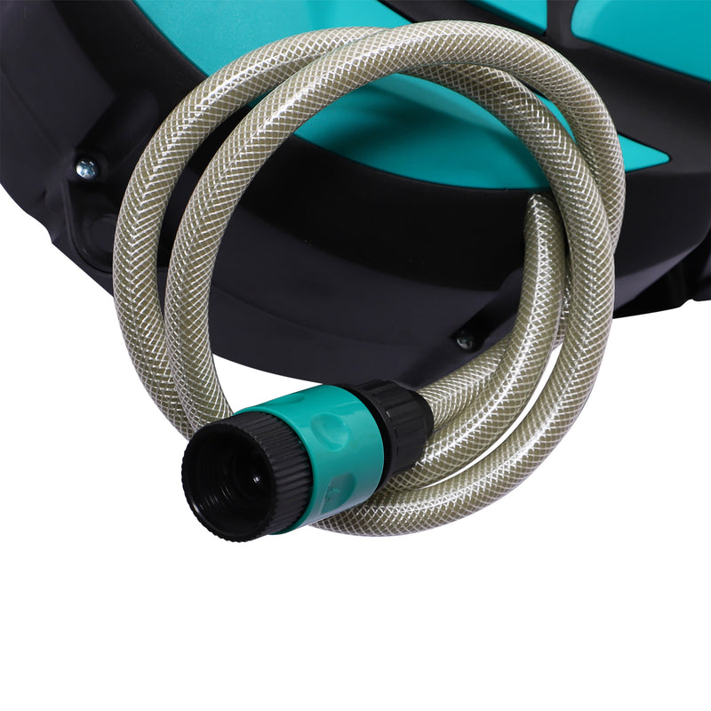 Avvolgitubo da Giardino Automatico Fissaggio a Parete Orientabile con Tubo da 10m 29,5x16,5x33 cm 