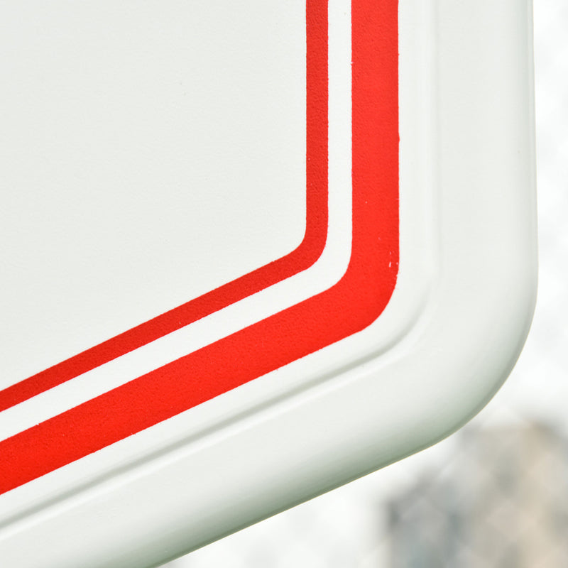 Canestro da Basket da Esterno con Supporto e Altezza Regolabile in Acciaio 