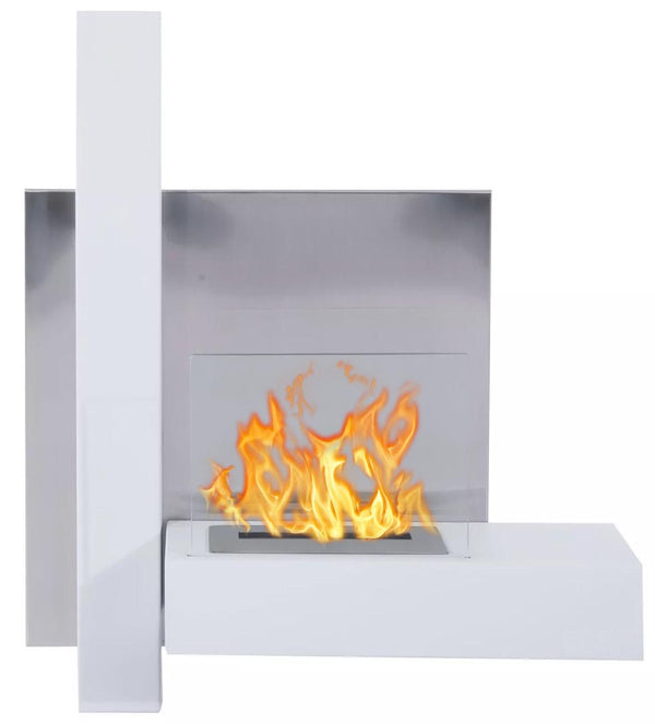 prezzo Bioethanol Wandkamin 75x63 cm Weiß