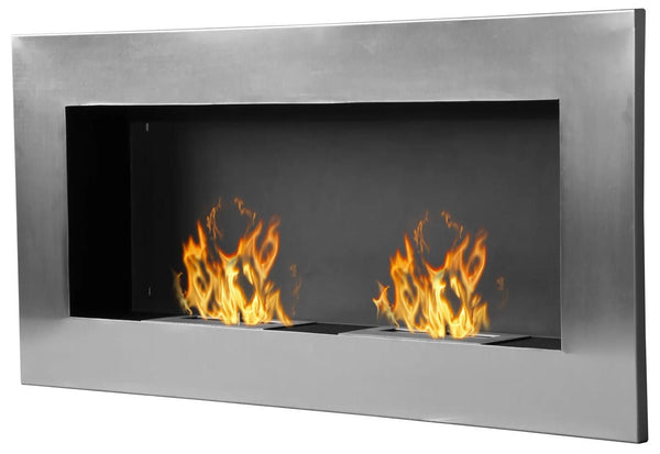sconto Bioethanol Wandkamin 110x54 cm Inox