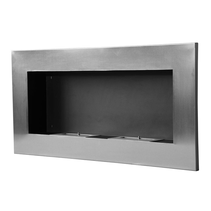 Camino a Bioetanolo da Parete 110x54 cm Inox 