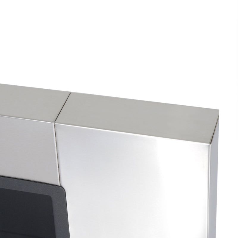 Camino a Bioetanolo da Parete 136x54 cm Inox e Nero 