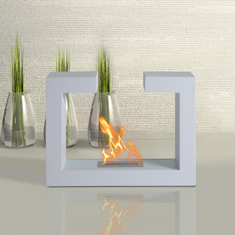 Camino a Bioetanolo da Pavimento 78x58 cm Bianco 