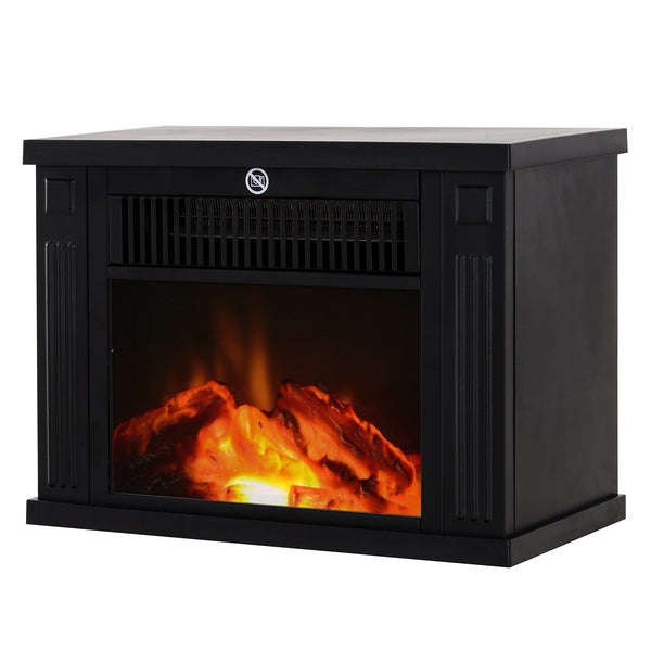 prezzo Elektrischer Bodenkamin Flammeneffekt 600W/1200W Schwarz