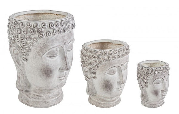 Set 3 Vasi Testa Buddha prezzo