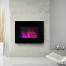 Camino Elettrico da Parete Effetto Fiamma 900W/1800W Nero 