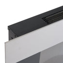 Camino Elettrico da Parete o Terra Effetto Fiamma 1000W/2000W Inox e Nero 