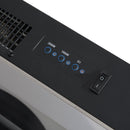 Camino Elettrico da Parete o Terra Effetto Fiamma 1000W/2000W Inox e Nero 