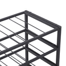 Scaffale Portabottiglie Cantina Vini in Metallo Nero 63x25x91 cm 