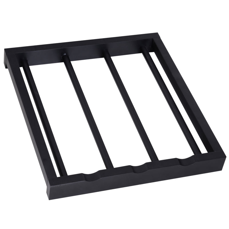 Carrello da Cucina con Cassetti e Portabottiglie Legno e Nero