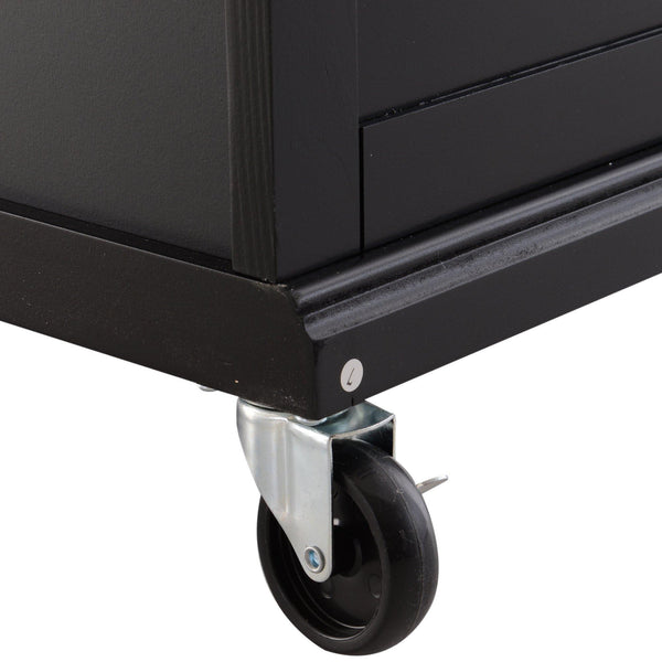 Küchenwagen mit schwarzer Stahlplatte 83,5 x 45,7 x 90,5 cm acquista