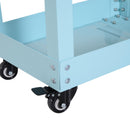 Carrello in Acciaio 3 Ripiani Azzuro 43.5x28x78 cm 