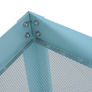 Carrello in Acciaio 3 Ripiani Azzuro 43.5x28x78 cm 