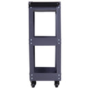 Carrello in Acciaio 3 Ripiani Nero 43.5x28x78 cm 