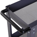 Carrello in Acciaio 3 Ripiani Nero 43.5x28x78 cm 