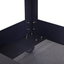 Carrello in Acciaio 3 Ripiani Nero 43.5x28x78 cm 