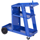 Carrello Porta Utensili Attrezzi a 3 Ripiani 4 Ruote Max 50kg Blu 71x70x39 cm 
