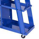 Carrello Porta Utensili Attrezzi a 3 Ripiani 4 Ruote Max 50kg Blu 71x70x39 cm 