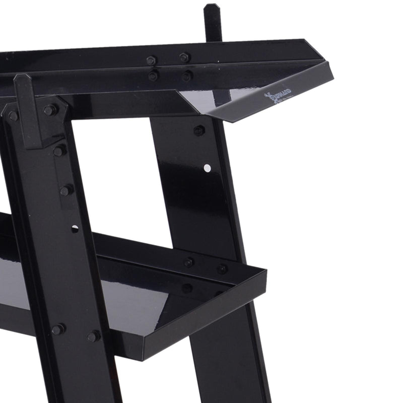 Carrello Porta Utensili Attrezzi a 3 Ripiani 4 Ruote Max 50kg Nero 71x70x39 cm 