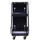 Carrello Porta Utensili Attrezzi a 3 Ripiani 4 Ruote Max 50kg Nero 71x70x39 cm 