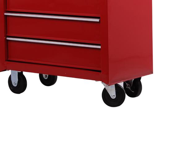 Carrello da Lavoro Cassettiera Porta Utensili Rosso 67.5x33x77 cm 