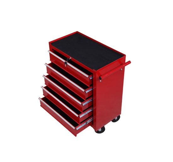 Carrello da Lavoro Cassettiera Porta Utensili Rosso 67.5x33x77 cm 