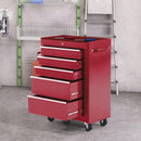 Carrello Porta Utensili Attrezzi Attrezzatura con Cassettiera Rosso 61.5x33x85 cm 
