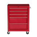 Carrello Porta Utensili Attrezzi Attrezzatura con Cassettiera Rosso 61.5x33x85 cm 