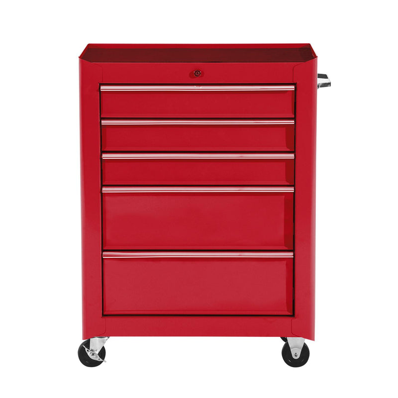 Carrello Porta Utensili Attrezzi Attrezzatura con Cassettiera Rosso 61.5x33x85 cm 