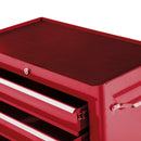 Carrello Porta Utensili Attrezzi Attrezzatura con Cassettiera Rosso 61.5x33x85 cm 