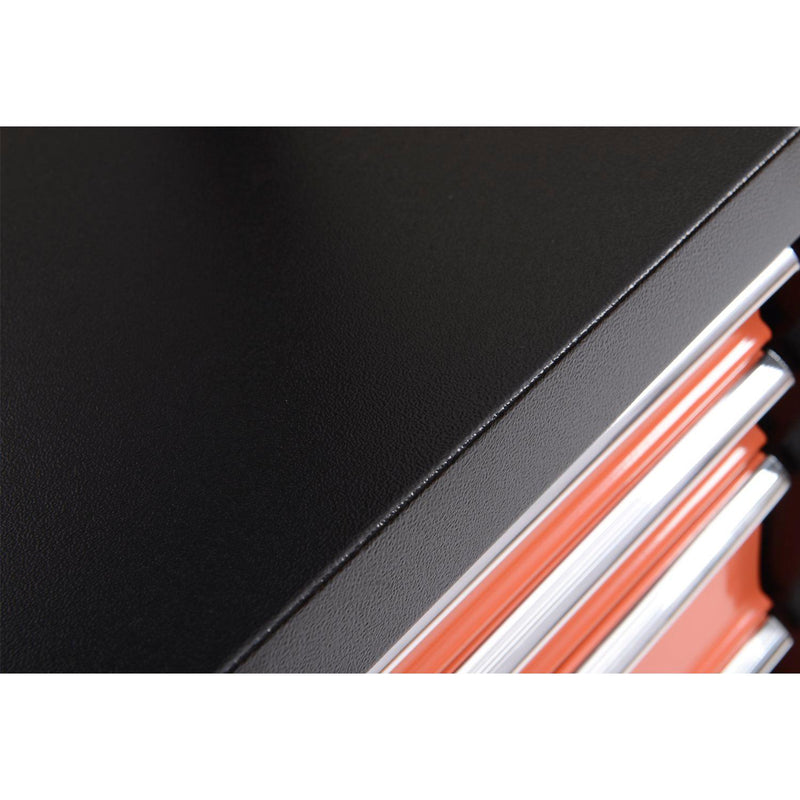 Carrello Porta Utensili Attrezzi con Cassettiera Nero e Arancione 61.5x33x76 cm 