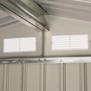 Casetta Box da Giardino in Lamiera Grigio 213x127x185 cm 