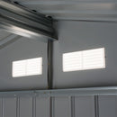 Casetta Box da Giardino in Lamiera Grigia 277x191x192 cm 