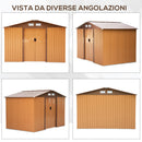 Casetta Box da Giardino in Lamiera Ocra 277x191x192 cm 