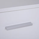 Mobiletto Cassettiera 2 Cassetti 2 Ante con Ripiano Regolabile in Legno Bianco 71x35x76 cm 