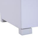 Cassettiera per Archiviazione con 4 Cassetti in Legno Bianco 50x40x116,5 cm 