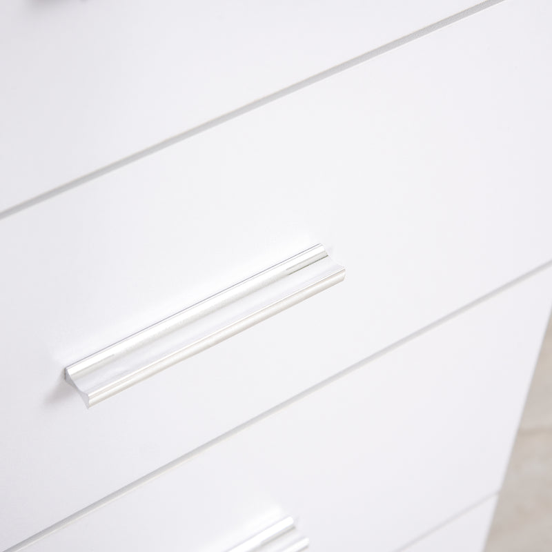 Cassettiera per Casa e Ufficio in Legno Bianco 90x35x73 cm 