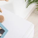 Cassettiera per Casa e Ufficio in Legno Bianco 90x35x73 cm 